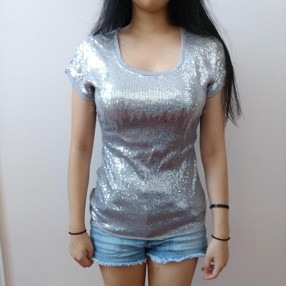 Silver Sequined Shirt